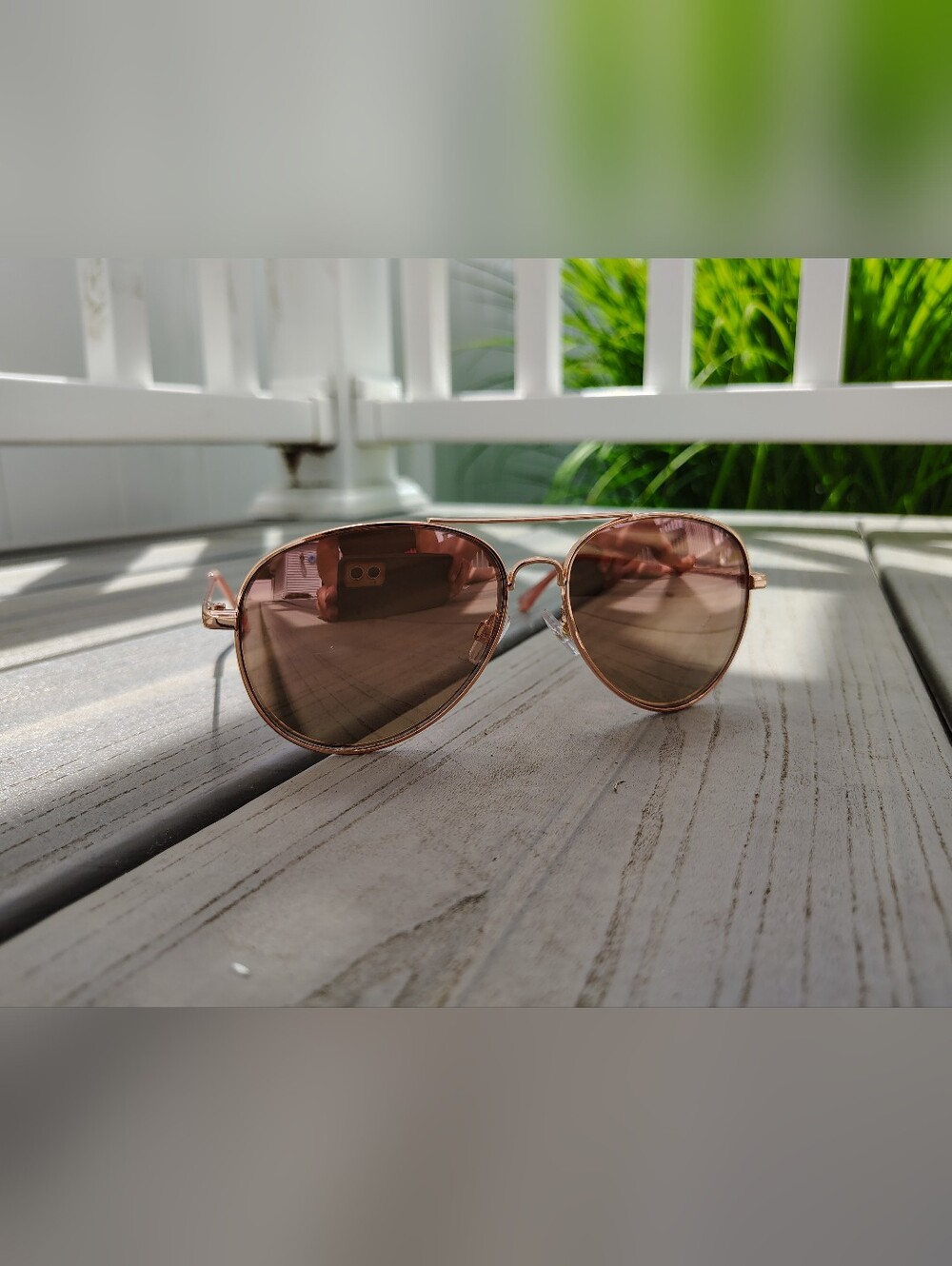 Rose Gold Aviator Sunglasses - Women's Fashion Sunglasses